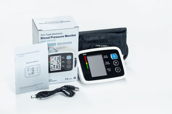 เครื่องวัดความดันโลหิตแบบแขน CE 510K เครื่อง BP แบบดิจิตอล Sphygmomanometer OEM