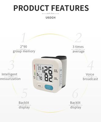 เครื่องวัดความดันโลหิตอัตโนมัติแบบดิจิตอลที่ข้อมือ 200/นาที