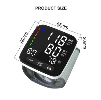 เครื่องวัดความดันโลหิตที่ข้อมือดิจิตอลแบบพกพา Health Sphygmomanometer แม่นยำ