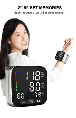 เครื่องวัดความดันโลหิตที่ข้อมือดิจิตอลแบบพกพา Health Sphygmomanometer แม่นยำ