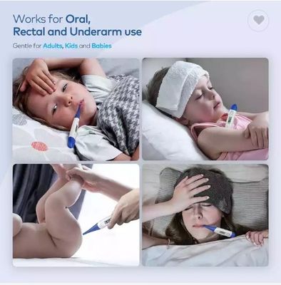 จอแสดงผล LCD เร็ว 2 วินาทีทดสอบ Baby Digital Temperature Thermometer Electric Plastic OEM