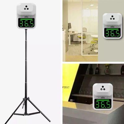 เทอร์โมมิเตอร์วัดอุณหภูมิดิจิตอลแบบไม่สัมผัส LED ติดผนังหน้าผากอินฟราเรดแสดงผลการอ่านทันที
