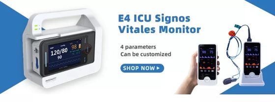 E4 Portable NIBP Vitals Monitor จอภาพผู้ป่วยหลายพารามิเตอร์สำหรับข้างเตียงโรงพยาบาล