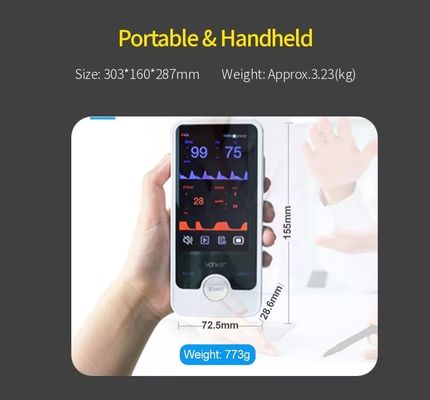 E4 Portable NIBP Vitals Monitor จอภาพผู้ป่วยหลายพารามิเตอร์สำหรับข้างเตียงโรงพยาบาล