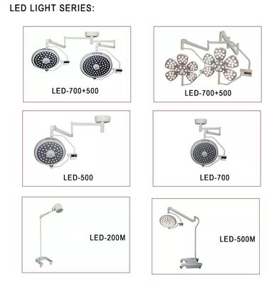 ไฟ LED ผ่าตัดรูปทรงดอกไม้ไฟ LED ทำงานแบบโดมคู่โคมไฟทำงานแบบไร้เงา