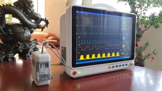 Vital Signs Monitor ผู้ป่วย 15 นิ้ว Multiparameter Medical ICU ข้างเตียง Nibp SPO2 Ecg
