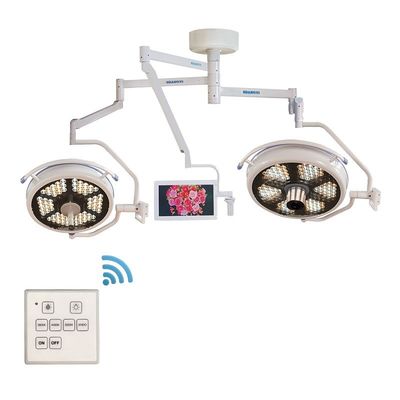โคมไฟหัวผ่าตัดเพดาน LED คู่ ไฟ LED หัวผ่าตัดโคมไฟทางการแพทย์