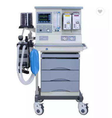 เครื่องดมยาสลบแบบรถเข็น Vaporizer สองเครื่องพร้อมเครื่องวัดอัตราการไหลเชิงกล 5 หลอด